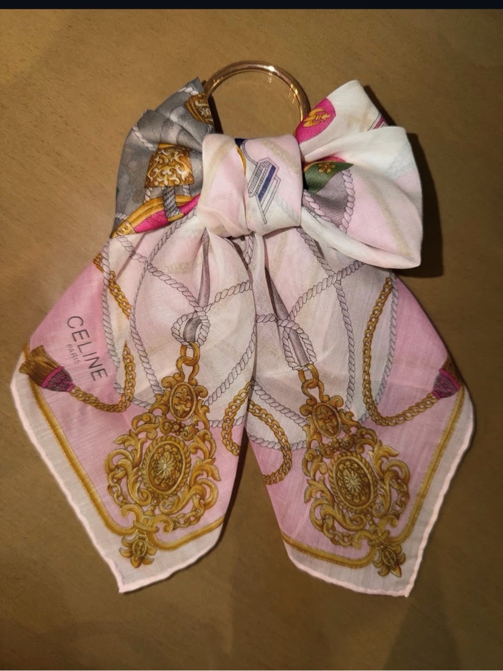 Celine Scarf bow charm